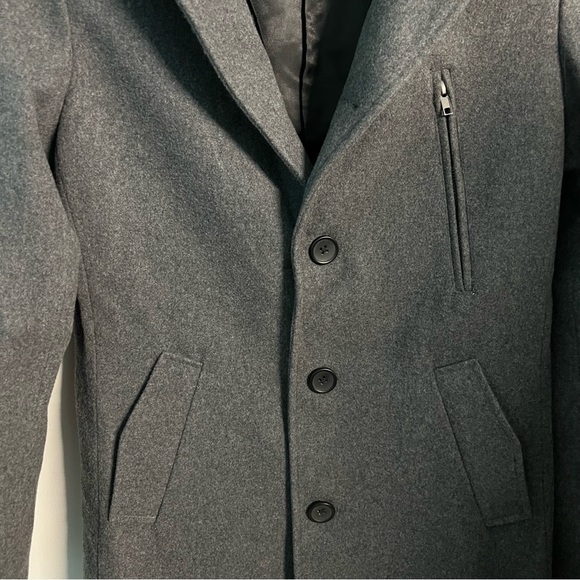 Grey Wool Overcoat - Picture 2 of 5